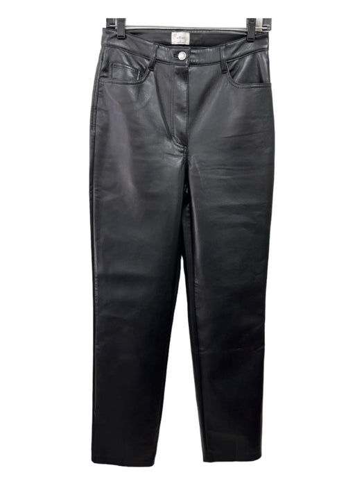 Wilfred Size 6 Black Faux Leather High Rise Straight Pants — Labels Resale  Boutique