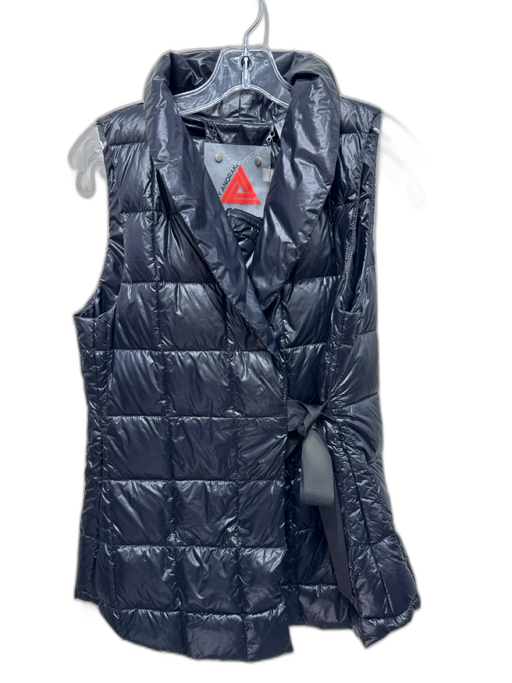 My Anorak Size S Black Nylon Duck Down Quilted Tie Waist Vest Black / S