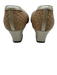 Salvatore Ferragamo Shoe Size 8 Beige & Gold Patent Leather Block Heel Pumps Beige & Gold / 8