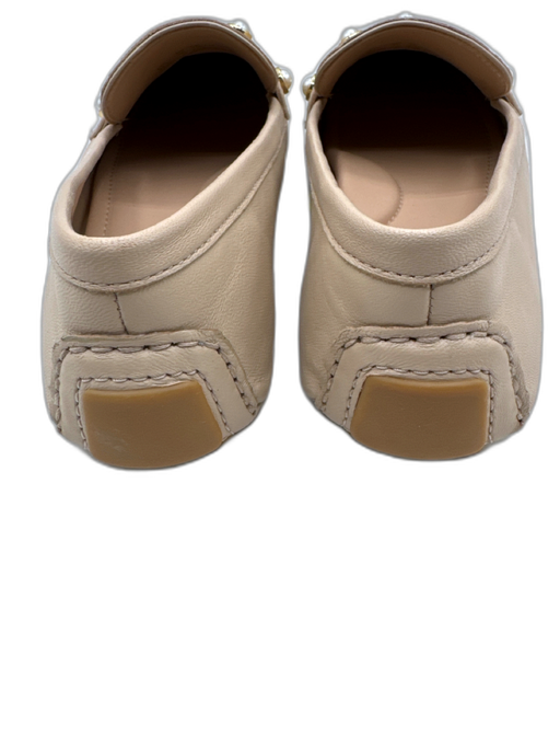 Stuart Weitzman Shoe Size 6 Beige Leather Slip On Pearls Flats Beige / 6