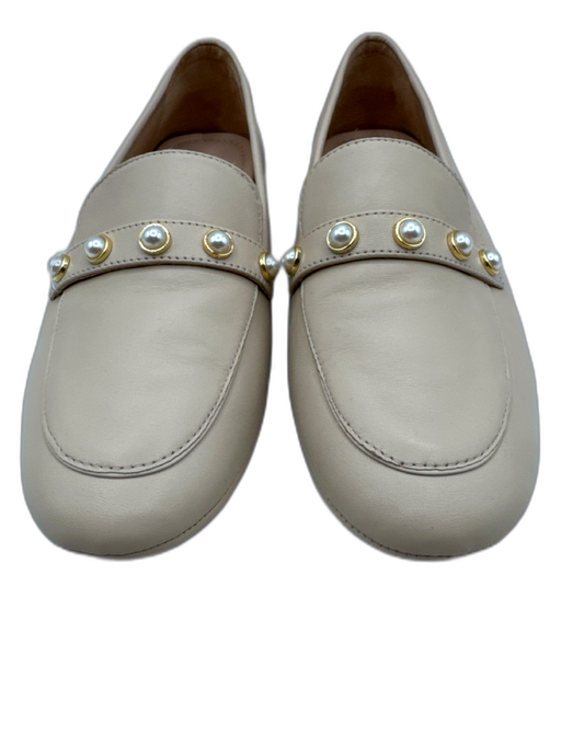 Stuart Weitzman Shoe Size 6 Beige Leather Slip On Pearls Flats Beige / 6