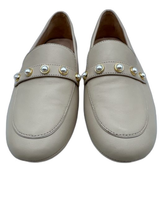 Stuart Weitzman Shoe Size 6 Beige Leather Slip On Pearls Flats Beige / 6