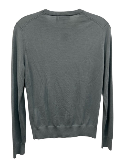 Theory Size S Slate Blue Wool Blend Knit Long Sleeve Pullover Light Sweater Slate Blue / S