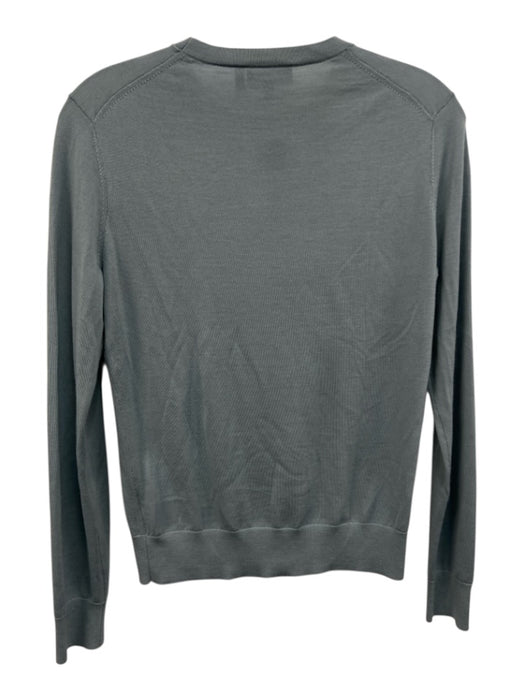 Theory Size S Slate Blue Wool Blend Knit Long Sleeve Pullover Light Sweater Slate Blue / S