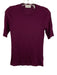 St. John Size XS Purple Viscose Blend Ribbed Short Sleeve T Shirt Top Purple / XS