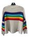 Wooden Ships Size S Cream & Rainbow Acrylic Blend Knit Long Sleeve Sweater Cream & Rainbow / S