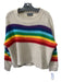 Wooden Ships Size S Cream & Rainbow Acrylic Blend Knit Long Sleeve Sweater Cream & Rainbow / S