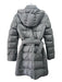 Burberry Size Small Gray Polyester Blend Down Detachable Hood 3/4 Length Coat Gray / Small