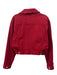 Post LA Adaptation Size XS Red Cotton Denim Frayed Button Down SHW Jacket Red / XS