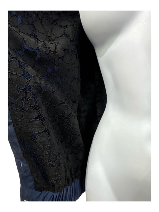 Chanel Size 38 Navy Blue Polyamide Nylon Lace Interior Hood Flap Jacket Navy Blue / 38