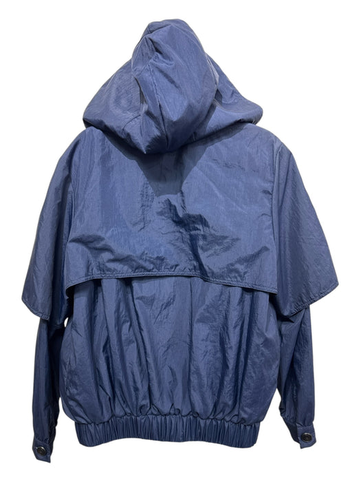 Chanel Size 38 Navy Blue Polyamide Nylon Lace Interior Hood Flap Jacket Navy Blue / 38