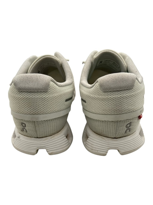 On Cloud Shoe Size 8.5 White & Cream Polyester Rubber Sole lace up Sneakers White & Cream / 8.5
