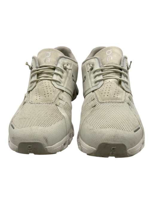 On Cloud Shoe Size 8.5 White & Cream Polyester Rubber Sole lace up Sneakers White & Cream / 8.5