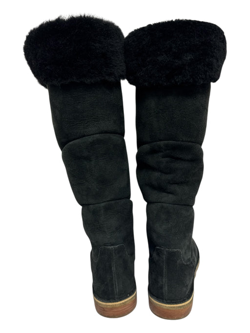 Ugg Shoe Size 7.5 Black Suede Sheepskin Knee High Almond Toe Boots Black / 7.5