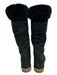 Ugg Shoe Size 7.5 Black Suede Sheepskin Knee High Almond Toe Boots Black / 7.5