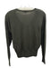 James Perse Size 1 Olive Green Cashmere Rib Knit V Neck Ribbed Accents Sweater Olive Green / 1