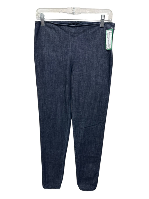 The Row Size S Dark Wash Cotton Blend Side Zip Solid High Rise Pants Dark Wash / S