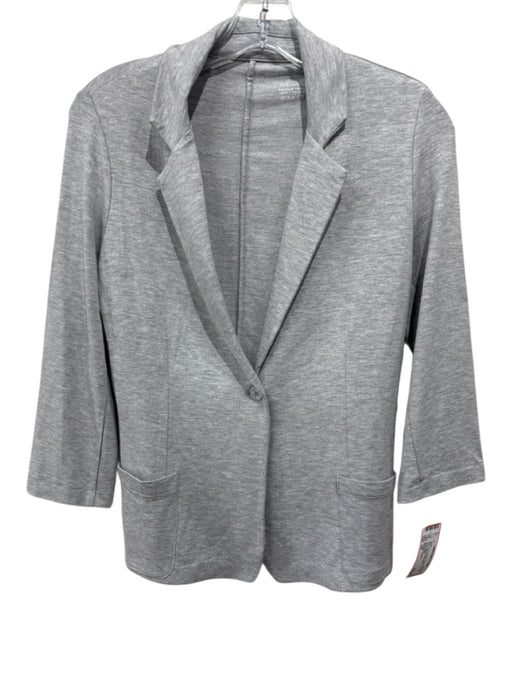Majestic Filatures Size 1/S Gray Viscose Heathered Single Button Blazer Jacket Gray / 1/S