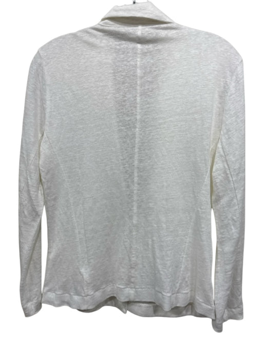 Majestic Filatures Size 2/M White Linen Blend Heathered Single Button Jacket White / 2/M