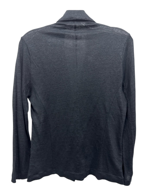 Majestic Filatures Size 2/M Dark Gray Linen Blend Heathered Single Button Jacket Dark Gray / 2/M