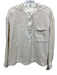 XiRENA Size S Beige Cotton Gauze Quarter Button Long Sleeve Top Beige / S