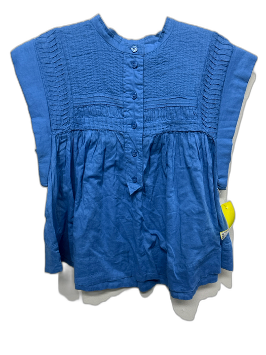 Isabel Marant Etoile Size 34 / XS Blue Cotton Pintuck Half Button Top Blue / 34 / XS