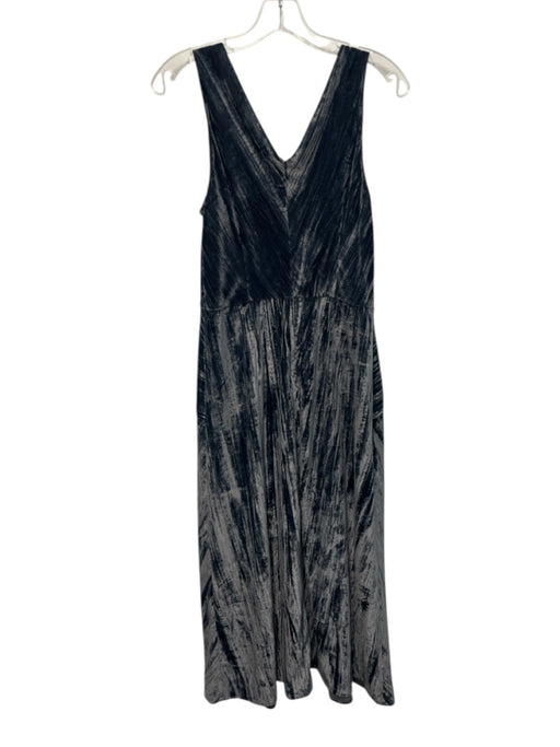Vince Size 6 Slate Blue Polyester Blend Sleeveless Crushed Velvet Ruched Dress Slate Blue / 6