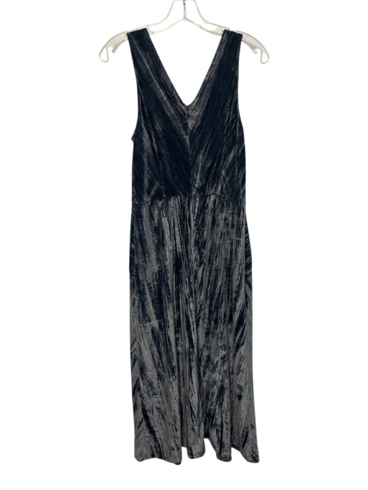 Vince Size 6 Slate Blue Polyester Blend Sleeveless Crushed Velvet Ruched Dress Slate Blue / 6