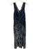 Vince Size 6 Slate Blue Polyester Blend Sleeveless Crushed Velvet Ruched Dress Slate Blue / 6