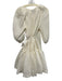 3.1 Phillip Lim Size 4 Cream White Cotton Blend Half Sleeve Pleated Wrap Dress Cream White / 4