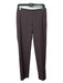 Brunello Cucinelli Size 6 Brown Wool Blend High Rise Straight Crop Pants Brown / 6