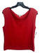 St John Size S Red Wool Blend Scoop Neck Knit Sleeveless Top Red / S