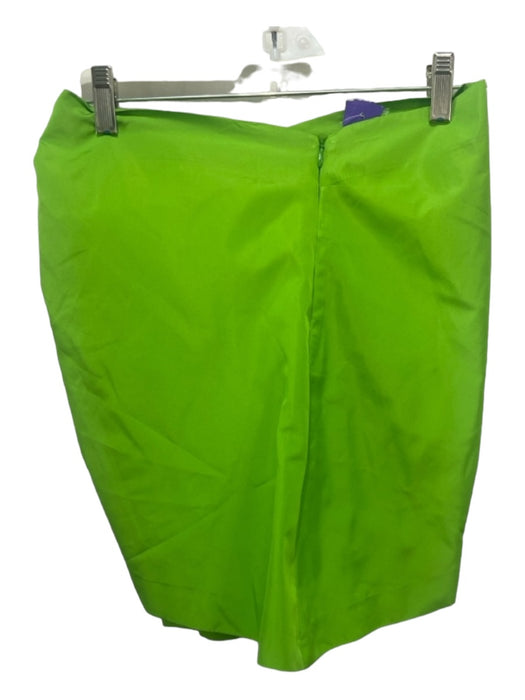 Zara Size S Lime Green Polyester Gathered Detail Side Zip Mini Skirt Lime Green / S