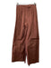 Tanya Taylor Size 2 Brown Recycled Polyester Mid Rise Wide Leg Trouser Pants Brown / 2