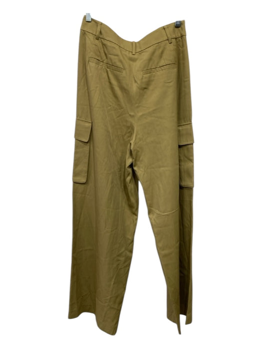 Tibi Size 2 Chartreuse Rayon & Cotton High Rise Cargo Wide Leg Pants Chartreuse / 2