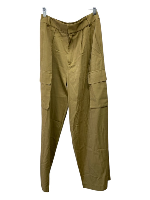 Tibi Size 2 Chartreuse Rayon & Cotton High Rise Cargo Wide Leg Pants Chartreuse / 2