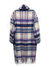 XiRENA Size XS White, Blue, Multi Plaid Button Up Long Sleeve Pockets Coat White, Blue, Multi / XS