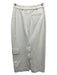 COS Size XS Ivory Cotton Zip Fly Slit Maxi Skirt Ivory / XS