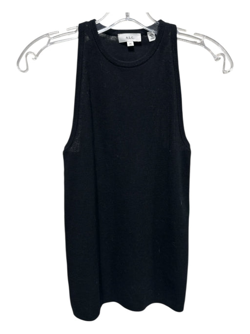 A.L.C. Size XS Black Cotton Sleeveless Top Black / XS