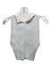 A.L.C. Size S White & Cream Viscose Ribbed Sleeveless Knit Detail Top White & Cream / S