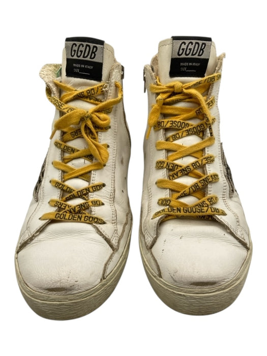 Golden Goose Shoe Size 40 White, Yellow, Multi Leather Pony Hair Detail Sneakers White, Yellow, Multi / 40