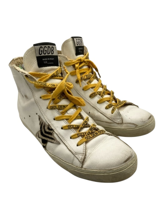 Golden Goose Shoe Size 40 White, Yellow, Multi Leather Pony Hair Detail Sneakers White, Yellow, Multi / 40