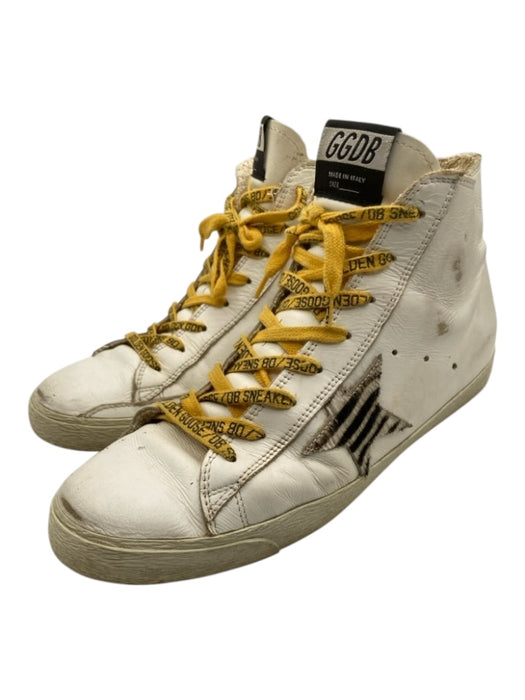 Golden Goose Shoe Size 40 White, Yellow, Multi Leather Pony Hair Detail Sneakers White, Yellow, Multi / 40