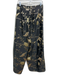Dylan Lex Size Small Gold & Black Polyester High Rise Floral Jacquard Pants Gold & Black / Small