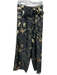 Dylan Lex Size Small Gold & Black Polyester High Rise Floral Jacquard Pants Gold & Black / Small