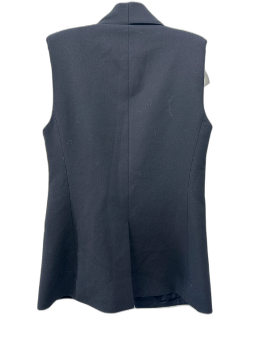 TWP Size Medium Black Wool Blend Double Breast One Button Welt Pocket Vest Black / Medium
