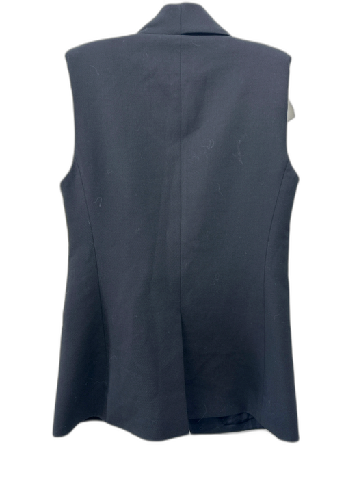 TWP Size Medium Black Wool Blend Double Breast One Button Welt Pocket Vest Black / Medium