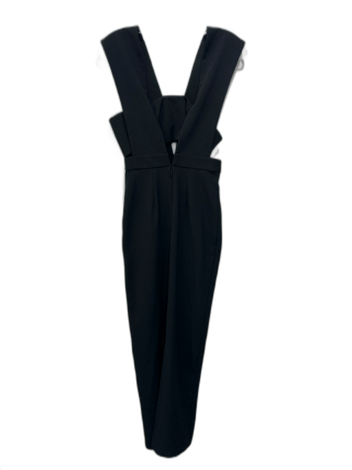 Ronny Kobo Size XS Black Polyester Blend Sleeveless Cut Out Back Slit Midi Dress Black / XS