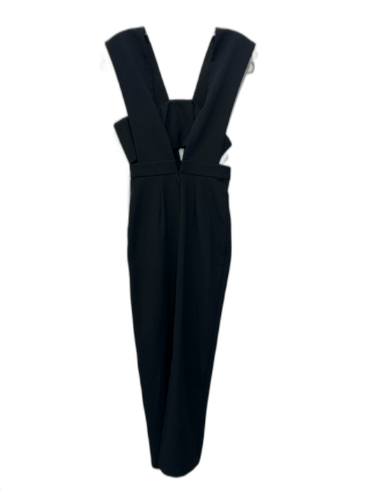 Ronny Kobo Size XS Black Polyester Blend Sleeveless Cut Out Back Slit Midi Dress Black / XS