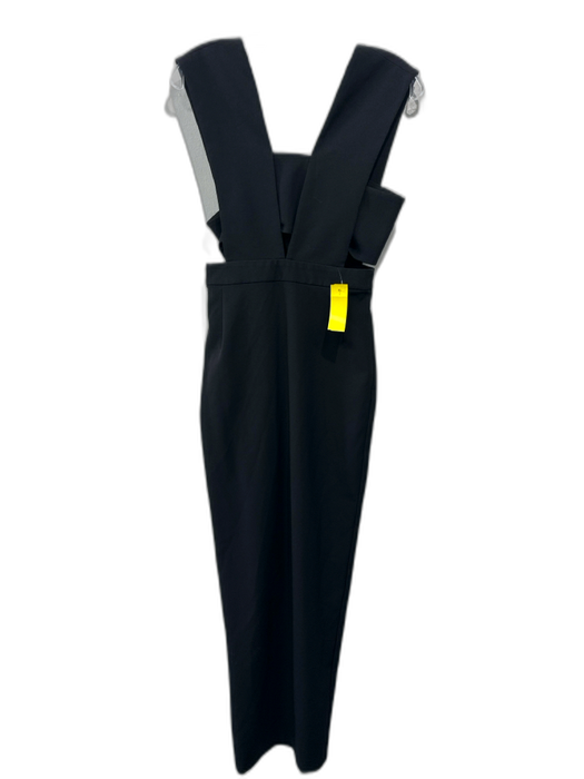 Ronny Kobo Size XS Black Polyester Blend Sleeveless Cut Out Back Slit Midi Dress Black / XS